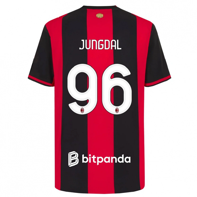 Danxen Homme Maillot Andreas Jungdal #96 Rouge Noir Blanc Tenues Domicile 2026/27 T-Shirt