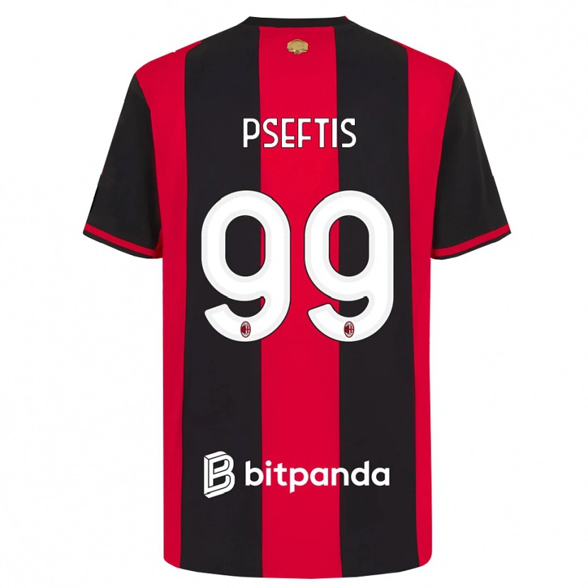 Danxen Homme Maillot Fotios Pseftis #99 Rouge Noir Blanc Tenues Domicile 2026/27 T-Shirt