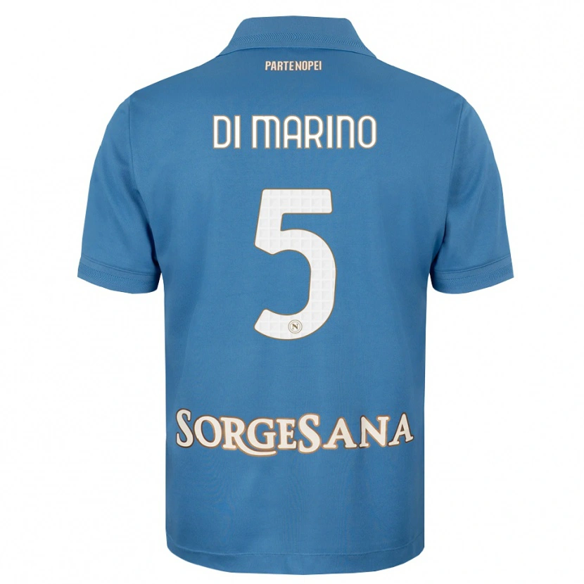Danxen Homme Maillot Paola Di Marino #5 Bleu Brumeux Blanc Tenues Domicile 2026/27 T-Shirt