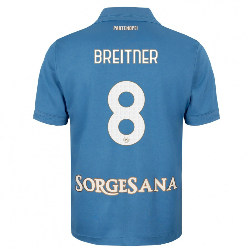 Danxen Homme Maillot Stephanie Breitner #8 Bleu Brumeux Blanc Tenues Domicile 2026/27 T-Shirt