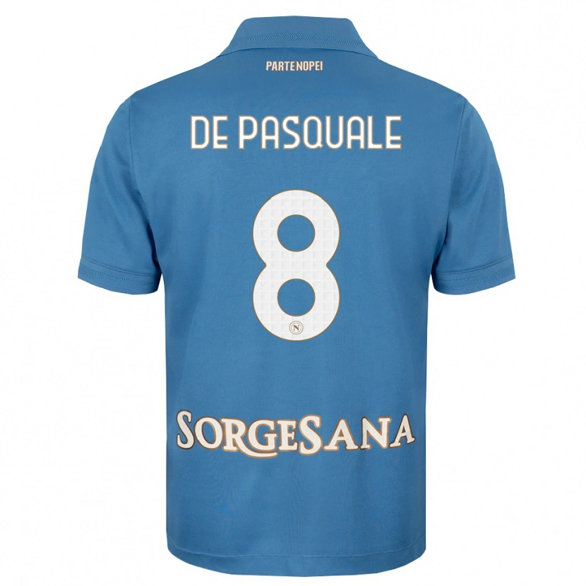 Danxen Homme Maillot Dylan De Pasquale #8 Bleu Brumeux Blanc Tenues Domicile 2026/27 T-Shirt