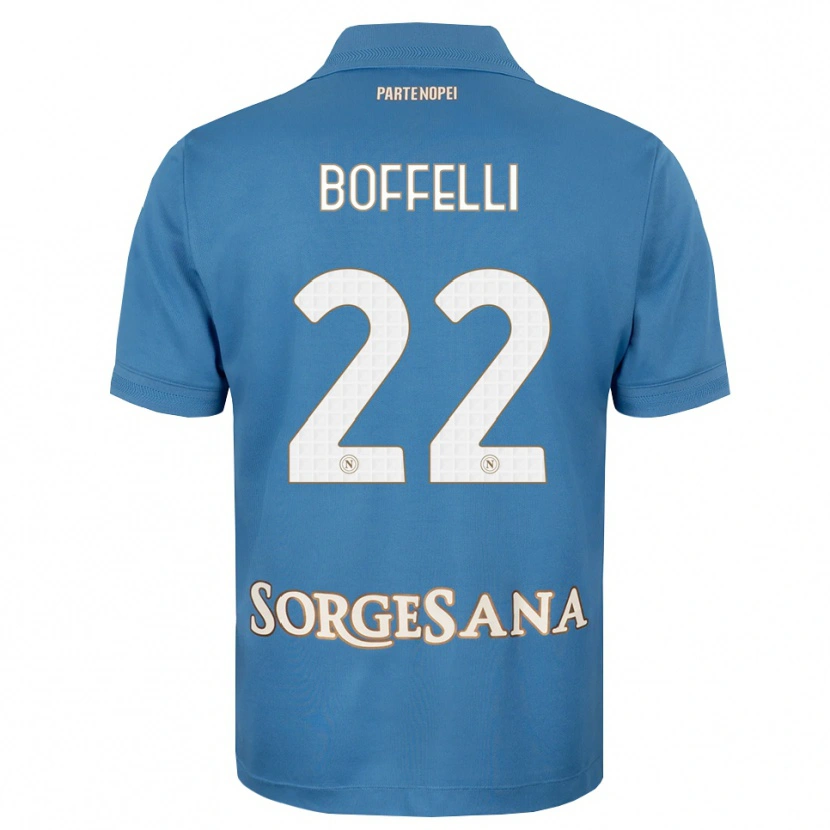 Danxen Homme Maillot Valerio Boffelli #22 Bleu Brumeux Blanc Tenues Domicile 2026/27 T-Shirt