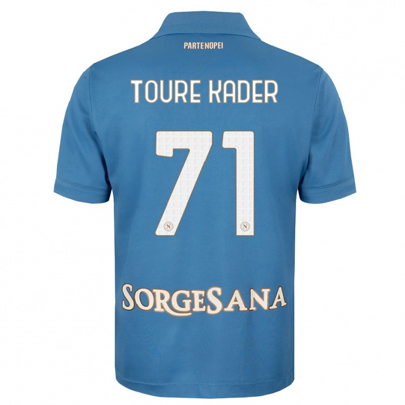 Danxen Homme Maillot Aziz Toure Kader #71 Bleu Brumeux Blanc Tenues Domicile 2026/27 T-Shirt