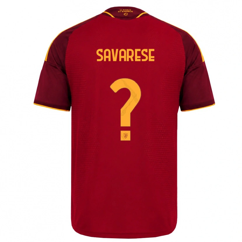 Danxen Homme Maillot Bruno Savarese #0 Rouge Doré Jaune Tenues Domicile 2026/27 T-Shirt