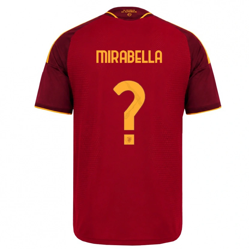 Danxen Homme Maillot Mattia Mirabella #0 Rouge Doré Jaune Tenues Domicile 2026/27 T-Shirt