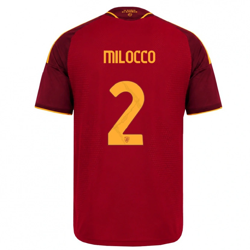 Danxen Homme Maillot Matias Milocco #2 Rouge Doré Jaune Tenues Domicile 2026/27 T-Shirt