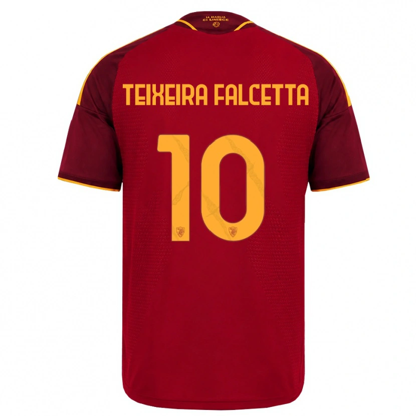 Danxen Homme Maillot Pietro Teixeira Falcetta #10 Rouge Doré Jaune Tenues Domicile 2026/27 T-Shirt