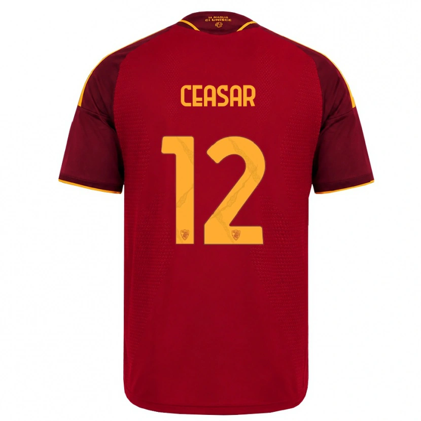 Danxen Homme Maillot Camelia Ceasar #12 Rouge Doré Jaune Tenues Domicile 2026/27 T-Shirt