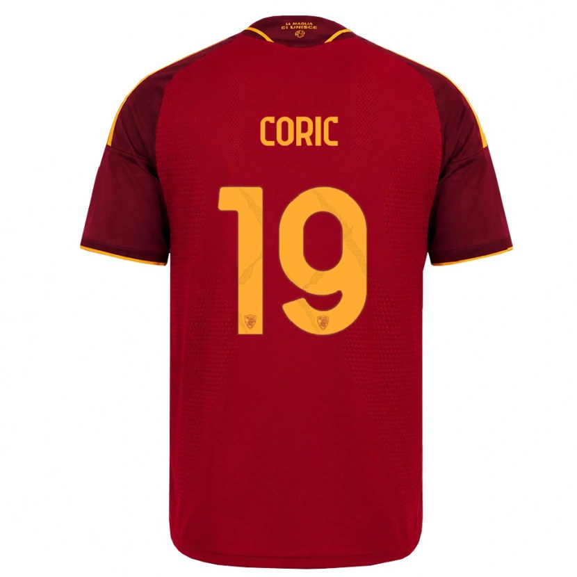 Danxen Homme Maillot Ante Coric #19 Rouge Doré Jaune Tenues Domicile 2026/27 T-Shirt