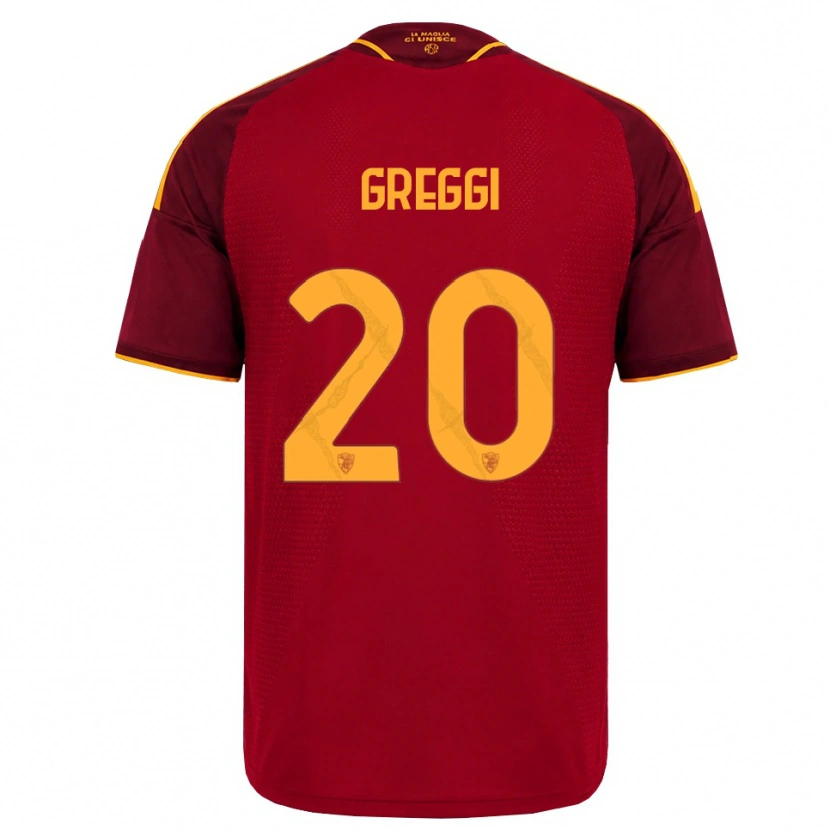 Danxen Homme Maillot Giada Greggi #20 Rouge Doré Jaune Tenues Domicile 2026/27 T-Shirt