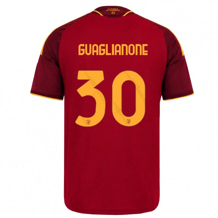 Danxen Homme Maillot Mattia Guaglianone #30 Rouge Doré Jaune Tenues Domicile 2026/27 T-Shirt