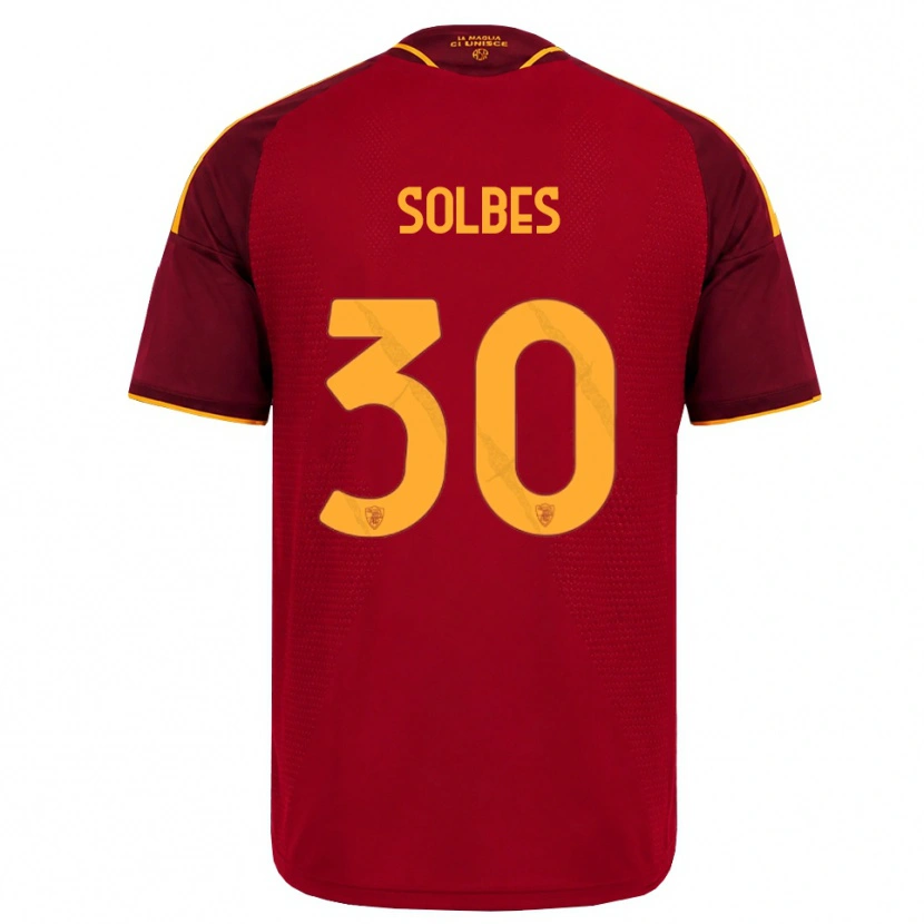Danxen Homme Maillot Ricardo Solbes #30 Rouge Doré Jaune Tenues Domicile 2026/27 T-Shirt