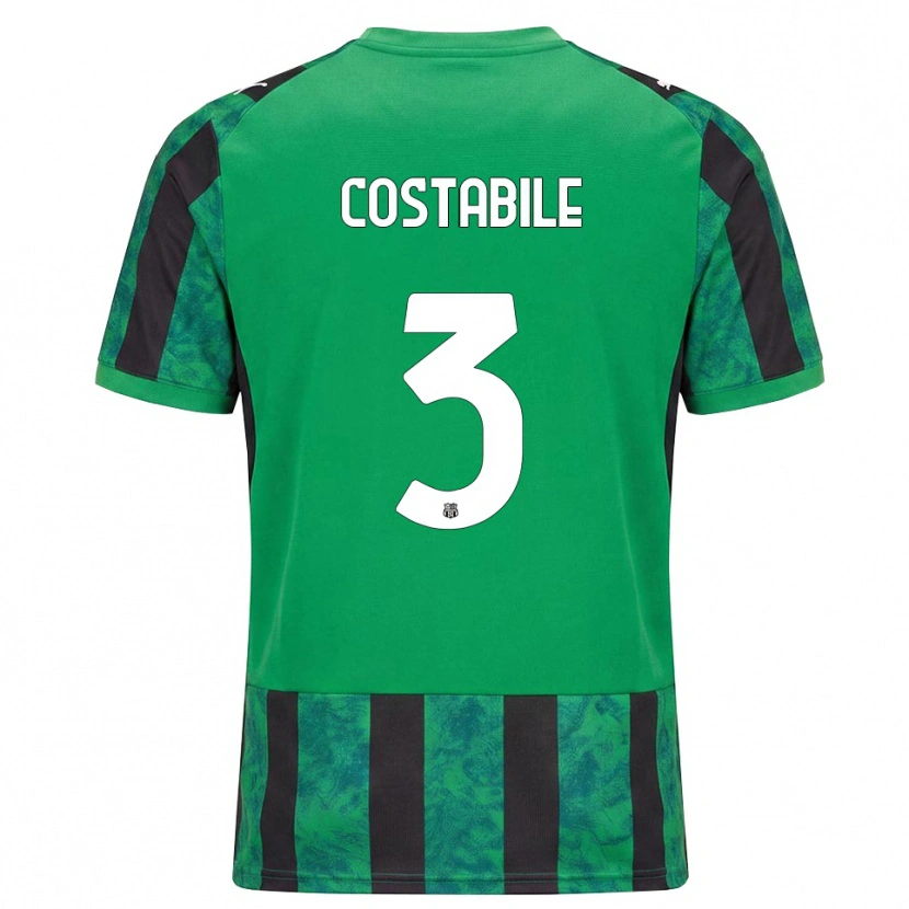 Danxen Homme Maillot Cristian Costabile #3 Vert Noir Blanc Tenues Domicile 2026/27 T-Shirt