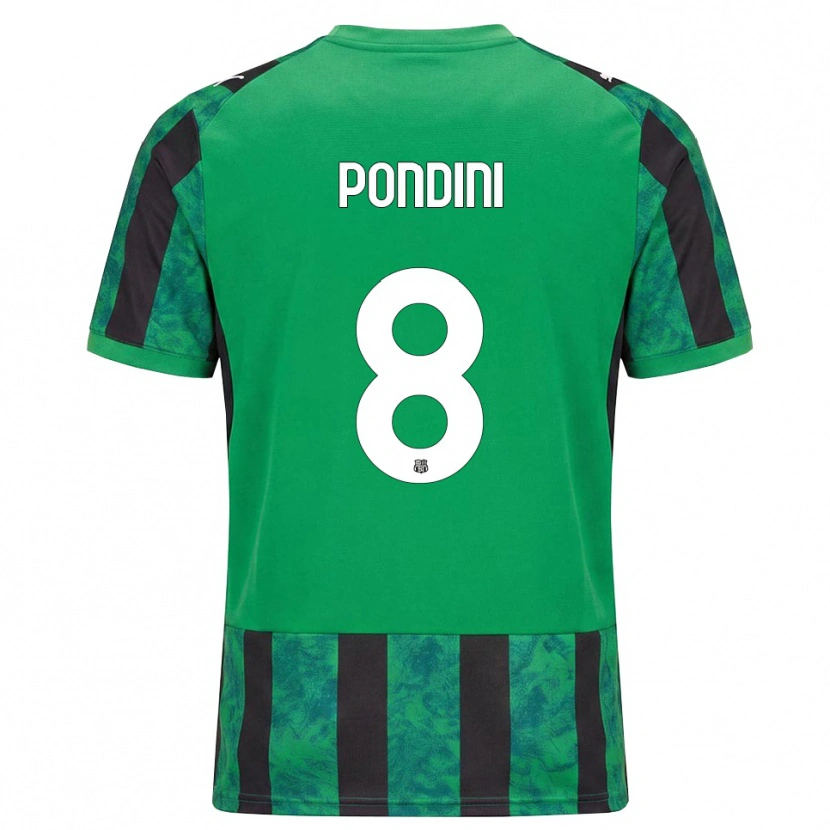 Danxen Homme Maillot Giada Pondini #8 Vert Noir Blanc Tenues Domicile 2026/27 T-Shirt