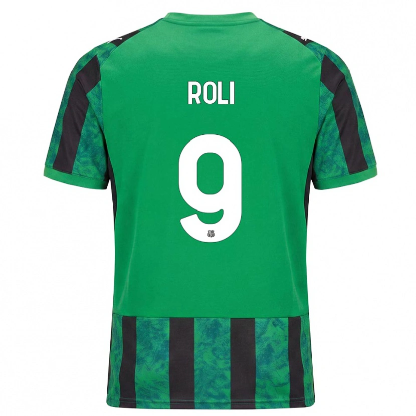 Danxen Homme Maillot Riccardo Roli #9 Vert Noir Blanc Tenues Domicile 2026/27 T-Shirt