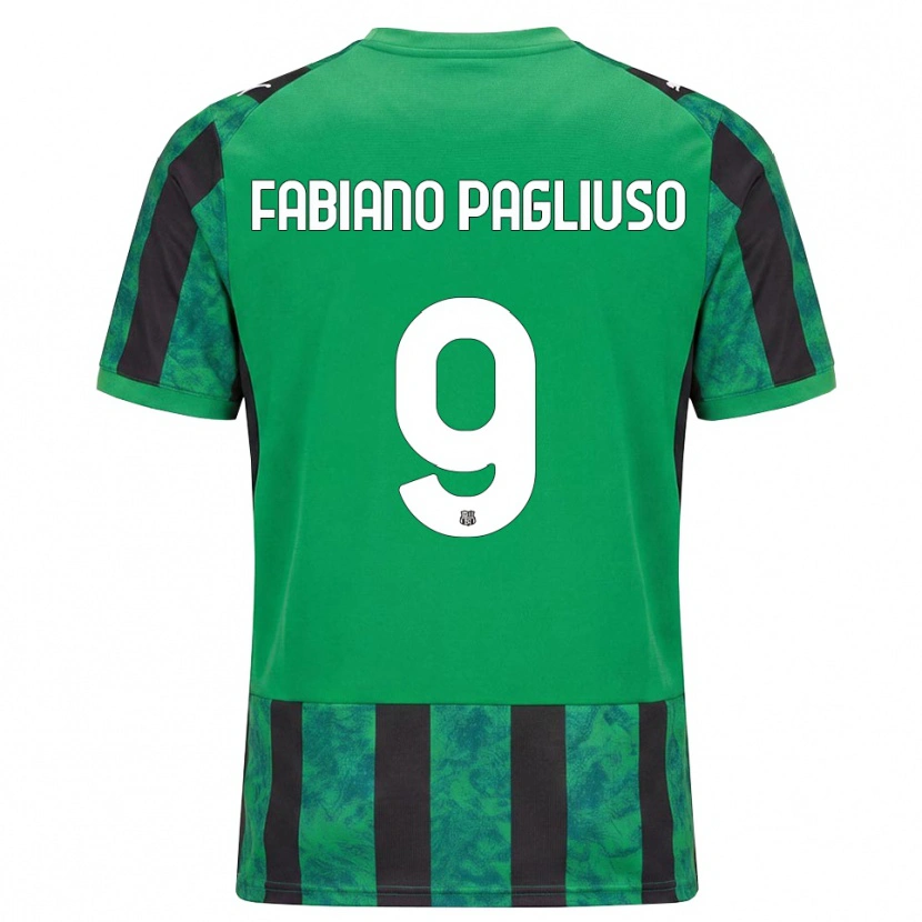 Danxen Homme Maillot Paolo Fabiano Pagliuso #9 Vert Noir Blanc Tenues Domicile 2026/27 T-Shirt
