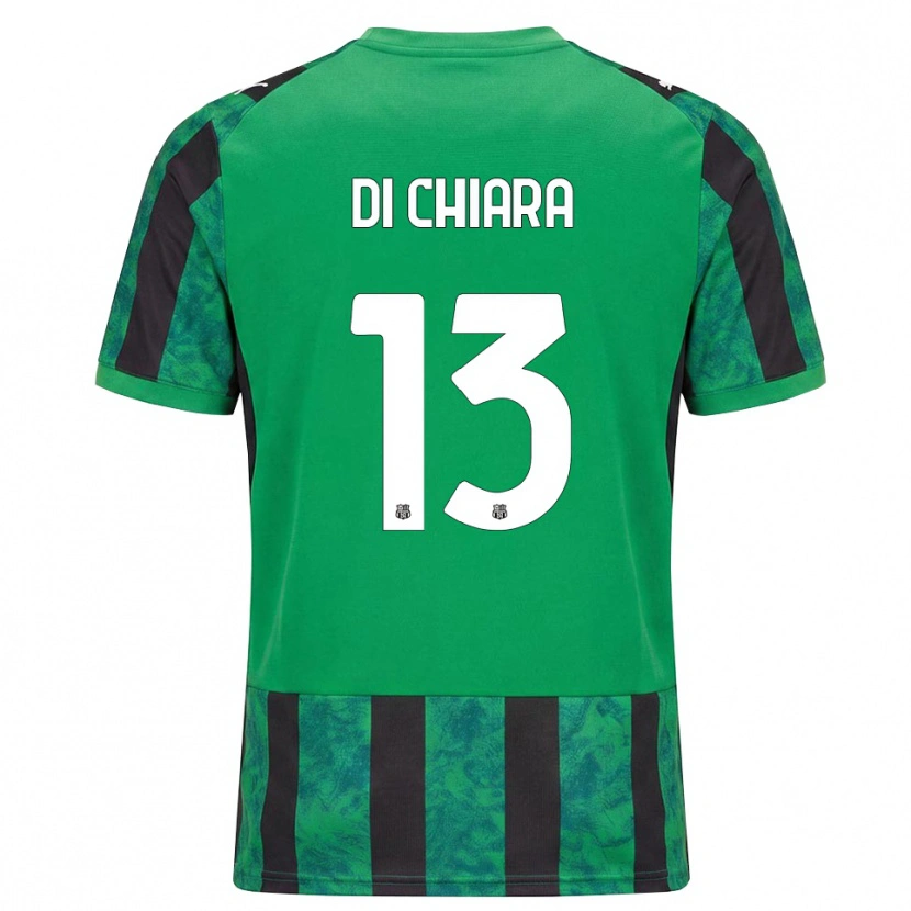Danxen Homme Maillot Crescenzo Di Chiara #13 Vert Noir Blanc Tenues Domicile 2026/27 T-Shirt