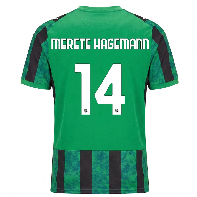 Danxen Homme Maillot Maja Merete Hagemann #14 Vert Noir Blanc Tenues Domicile 2026/27 T-Shirt