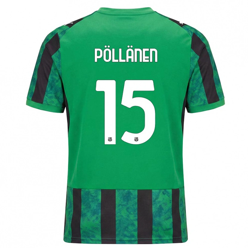 Danxen Homme Maillot Pharez Pöllänen #15 Vert Noir Blanc Tenues Domicile 2026/27 T-Shirt