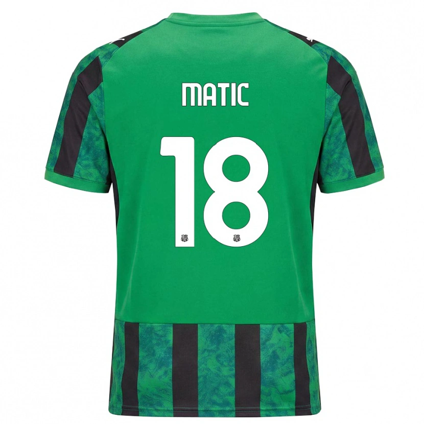 Danxen Homme Maillot Nemanja Matić #18 Vert Noir Blanc Tenues Domicile 2026/27 T-Shirt