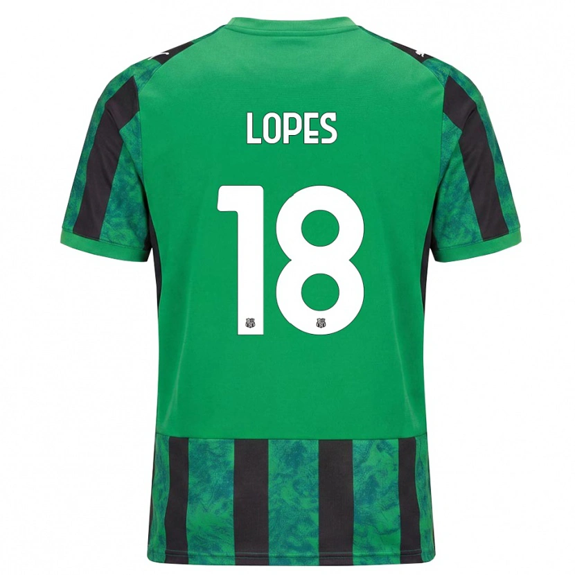 Danxen Homme Maillot Emerick Lopes #18 Vert Noir Blanc Tenues Domicile 2026/27 T-Shirt