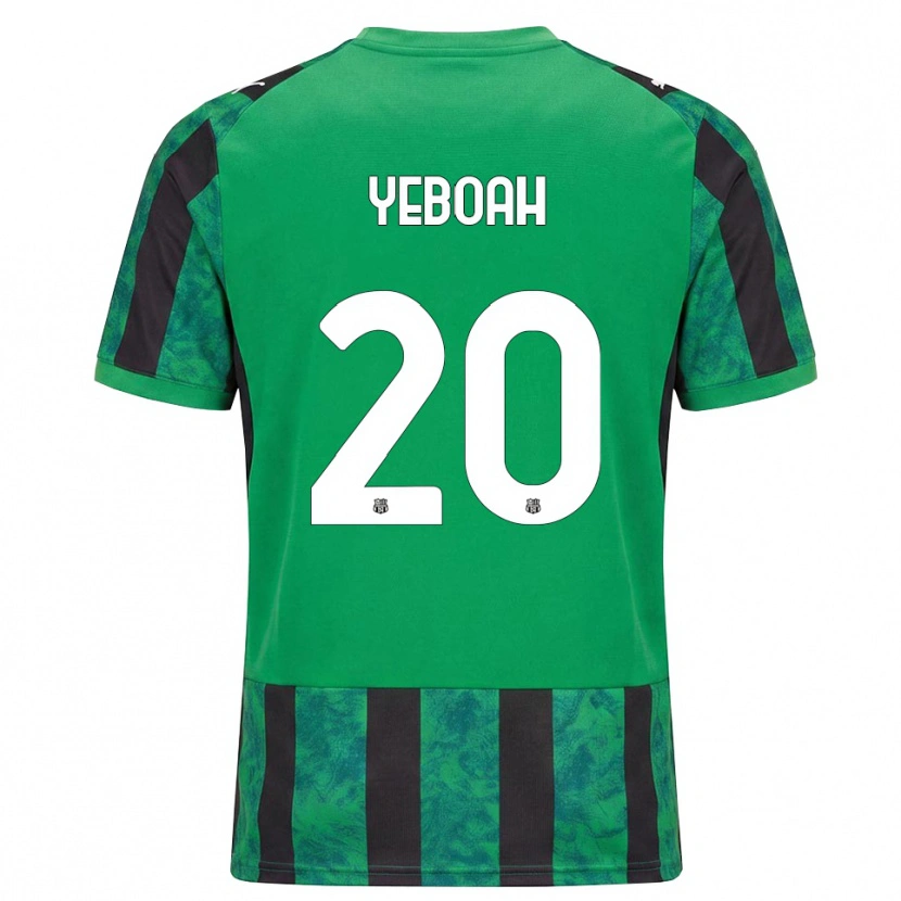 Danxen Homme Maillot Daniel Yeboah #20 Vert Noir Blanc Tenues Domicile 2026/27 T-Shirt