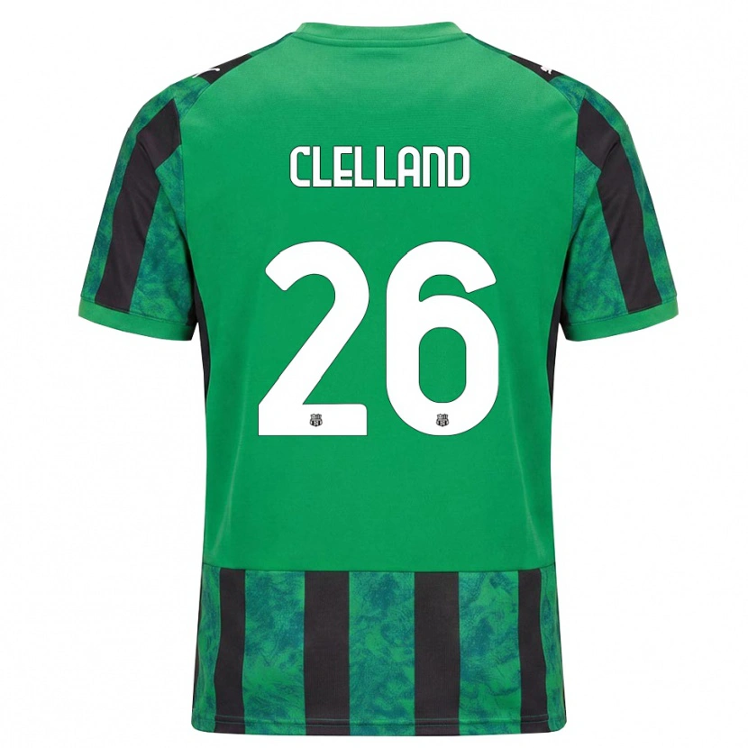 Danxen Homme Maillot Lana Clelland #26 Vert Noir Blanc Tenues Domicile 2026/27 T-Shirt