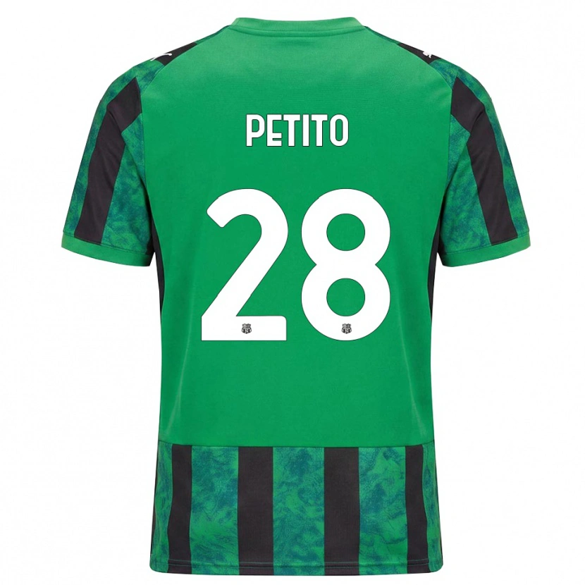 Danxen Homme Maillot Christian Petito #28 Vert Noir Blanc Tenues Domicile 2026/27 T-Shirt