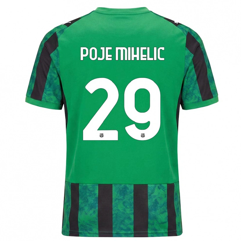 Danxen Homme Maillot Naja Poje Mihelič #29 Vert Noir Blanc Tenues Domicile 2026/27 T-Shirt