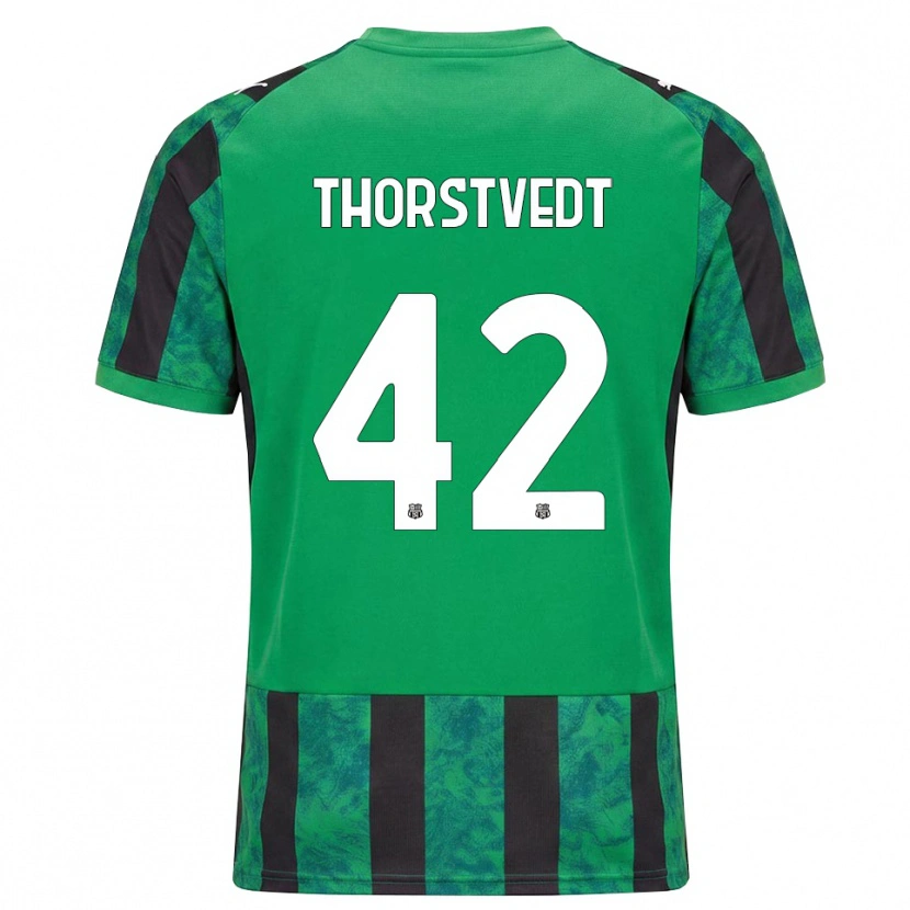 Danxen Homme Maillot Kristian Thorstvedt #42 Vert Noir Blanc Tenues Domicile 2026/27 T-Shirt
