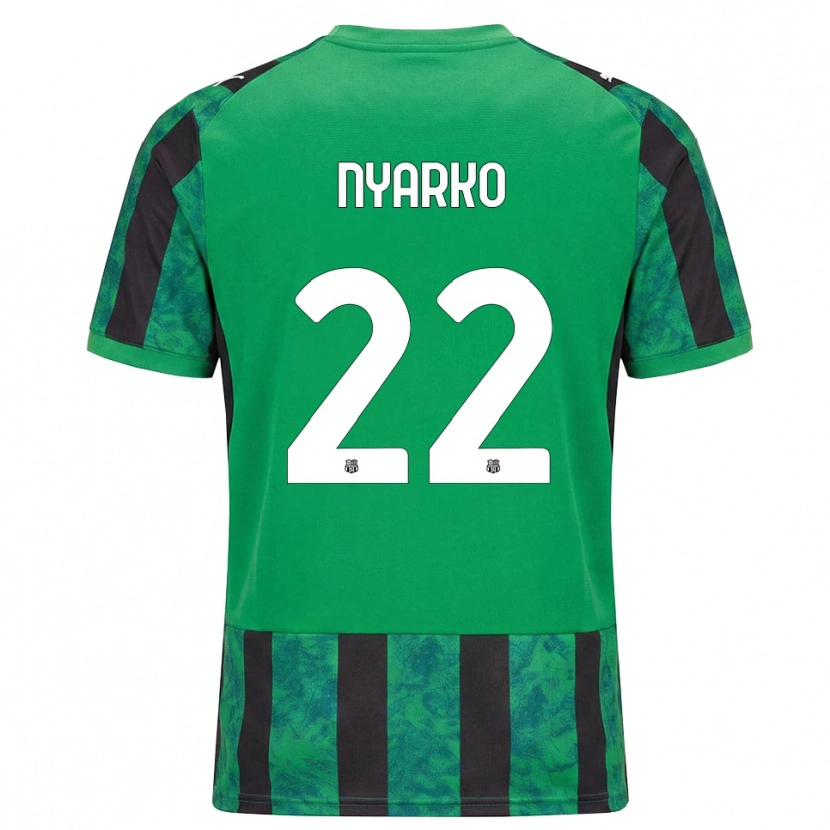 Danxen Homme Maillot Lorenzo Nyarko #22 Vert Noir Blanc Tenues Domicile 2026/27 T-Shirt