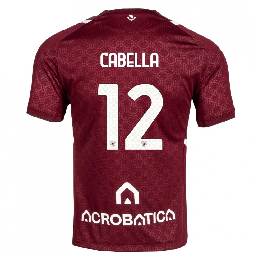 Danxen Homme Maillot Matteo Cabella #12 Bourgogne Blanc Tenues Domicile 2026/27 T-Shirt