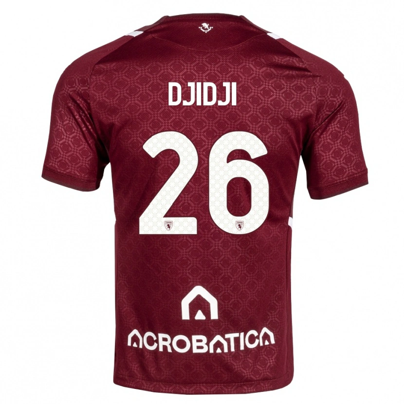 Danxen Homme Maillot Koffi Djidji #26 Bourgogne Blanc Tenues Domicile 2026/27 T-Shirt