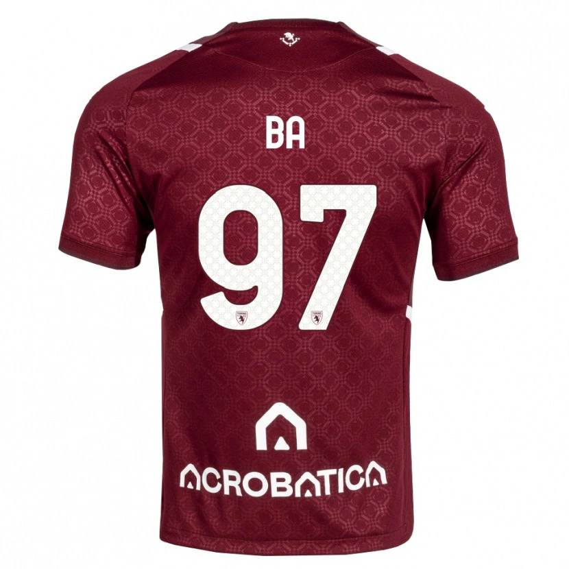 Danxen Homme Maillot El-Hadji Ba #97 Bourgogne Blanc Tenues Domicile 2026/27 T-Shirt