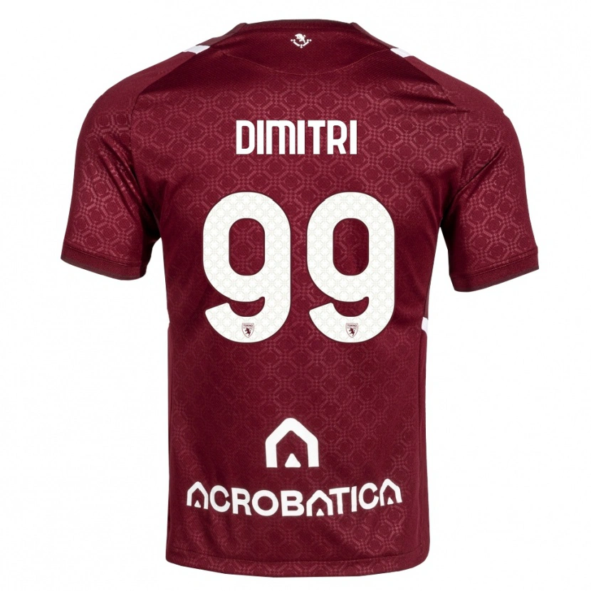 Danxen Homme Maillot Matteo Dimitri #99 Bourgogne Blanc Tenues Domicile 2026/27 T-Shirt