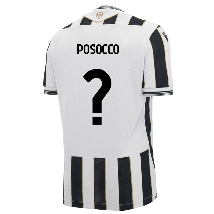 Danxen Homme Maillot Alessandro Posocco #0 Noir Blanc Rose Tenues Domicile 2026/27 T-Shirt