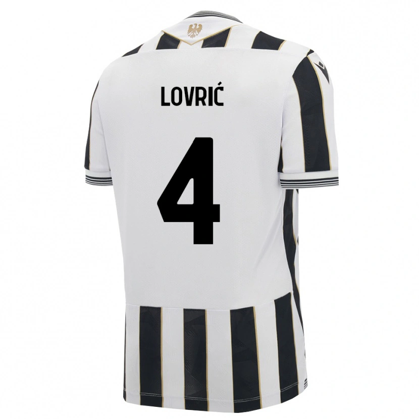 Danxen Homme Maillot Sandi Lovrić #4 Noir Blanc Rose Tenues Domicile 2026/27 T-Shirt