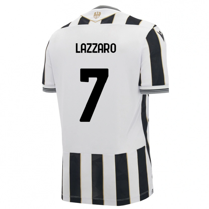 Danxen Homme Maillot Davide Lazzaro #7 Noir Blanc Rose Tenues Domicile 2026/27 T-Shirt