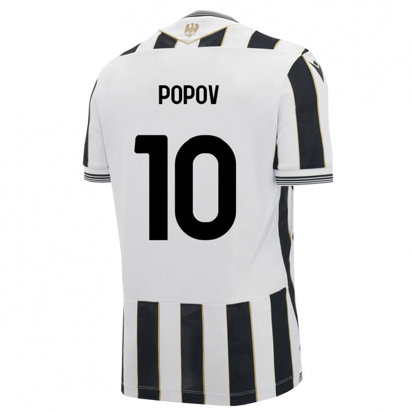Danxen Homme Maillot Nikolay Popov #10 Noir Blanc Rose Tenues Domicile 2026/27 T-Shirt