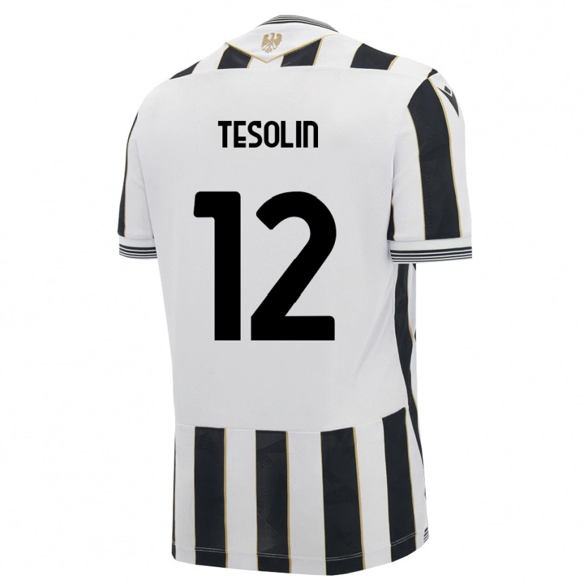 Danxen Homme Maillot Matteo Tesolin #12 Noir Blanc Rose Tenues Domicile 2026/27 T-Shirt