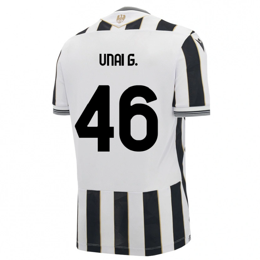 Danxen Homme Maillot Unai Gómez #46 Noir Blanc Rose Tenues Domicile 2026/27 T-Shirt