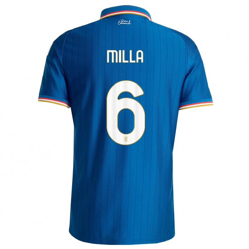 Danxen Homme Maillot Luis Milla #6 Bleu Blanc Rouge Tenues Domicile 2026/27 T-Shirt