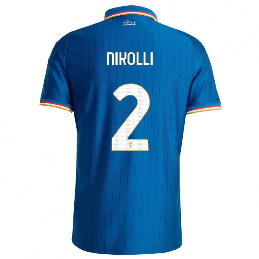 Danxen Homme Maillot Denis Nikolli #2 Bleu Blanc Rouge Tenues Domicile 2026/27 T-Shirt