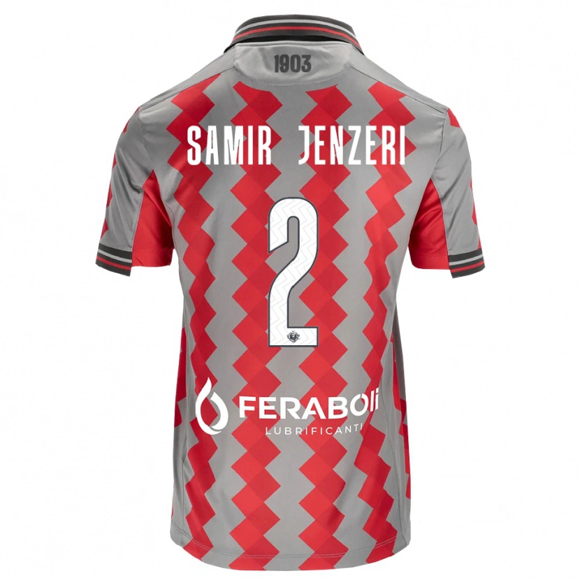 Danxen Homme Maillot Gabriele Samir Jenzeri #2 Gris Rouge Blanc Tenues Domicile 2026/27 T-Shirt