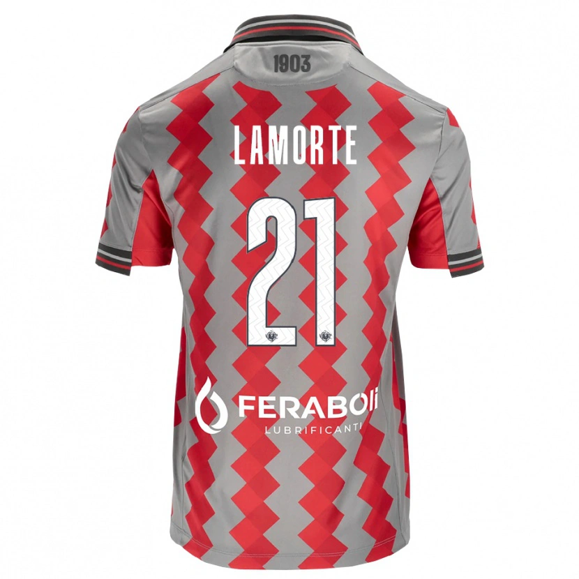 Danxen Homme Maillot Alessandro Lamorte #21 Gris Rouge Blanc Tenues Domicile 2026/27 T-Shirt