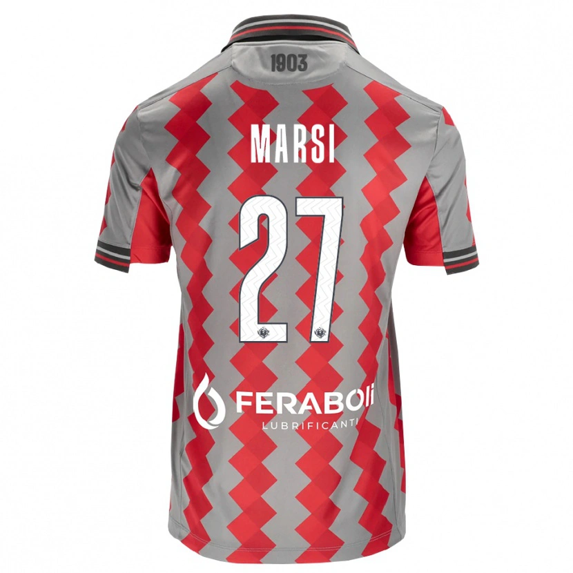 Danxen Homme Maillot Simone Marsi #27 Gris Rouge Blanc Tenues Domicile 2026/27 T-Shirt