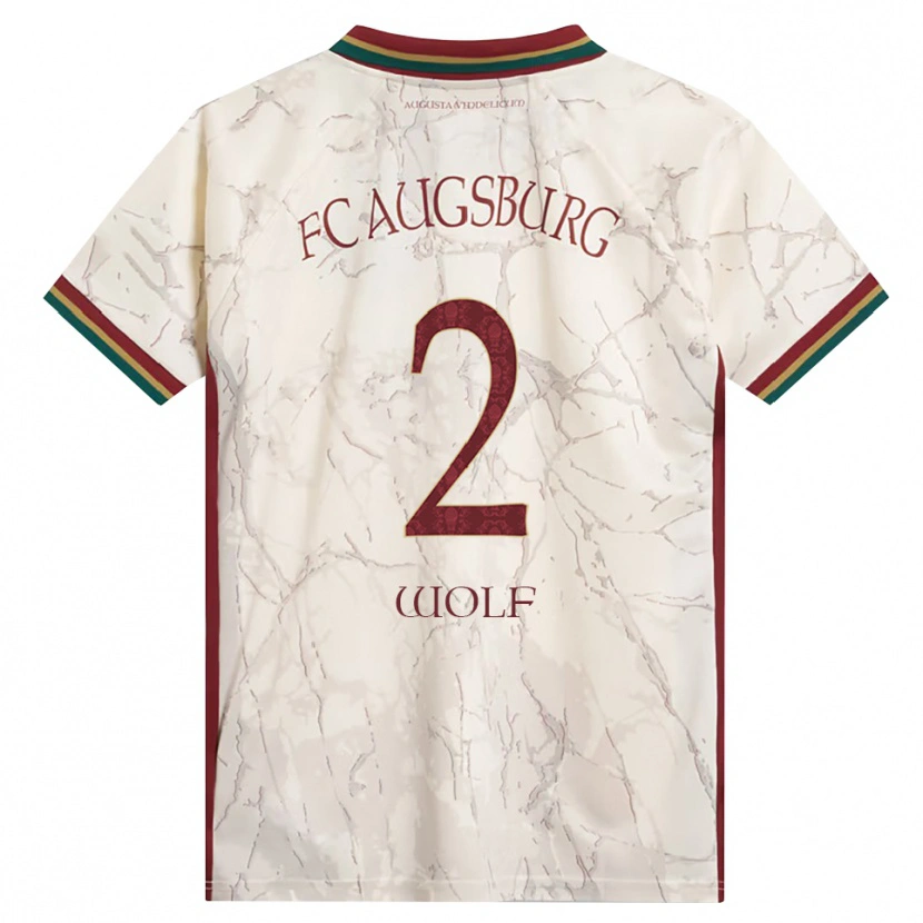 Danxen Homme Maillot Paul Wolf #2 Vert Riz Blanc Bourgogne Tenues Domicile 2026/27 T-Shirt