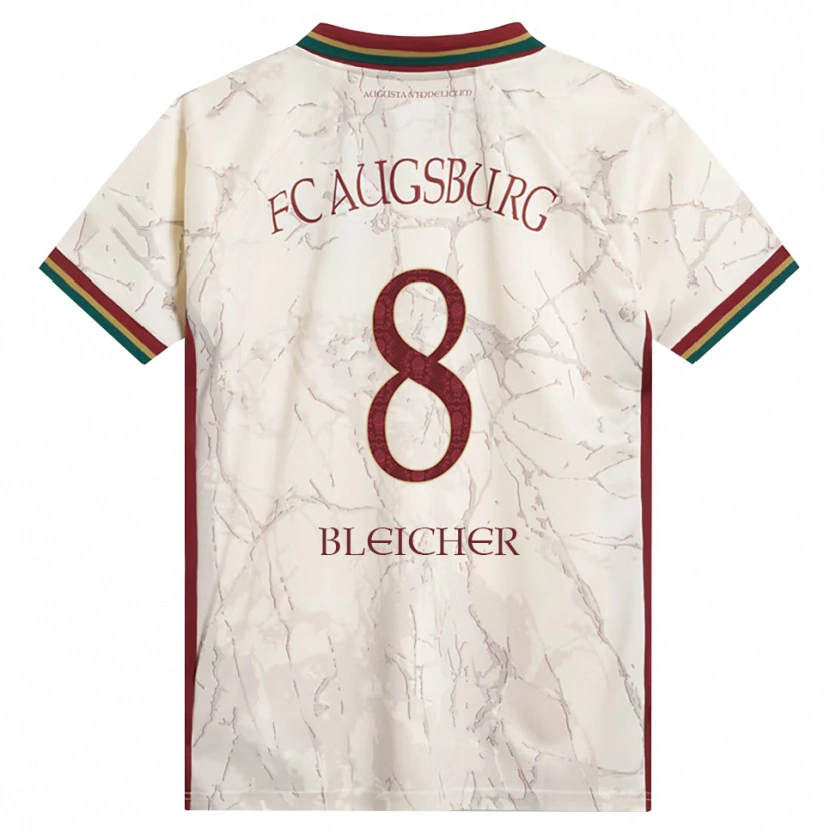 Danxen Homme Maillot Franz Xaver Bleicher #8 Vert Riz Blanc Bourgogne Tenues Domicile 2026/27 T-Shirt