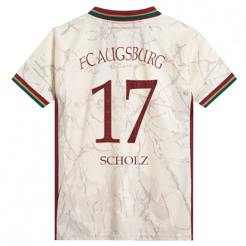 Danxen Homme Maillot Jerome Scholz #17 Vert Riz Blanc Bourgogne Tenues Domicile 2026/27 T-Shirt
