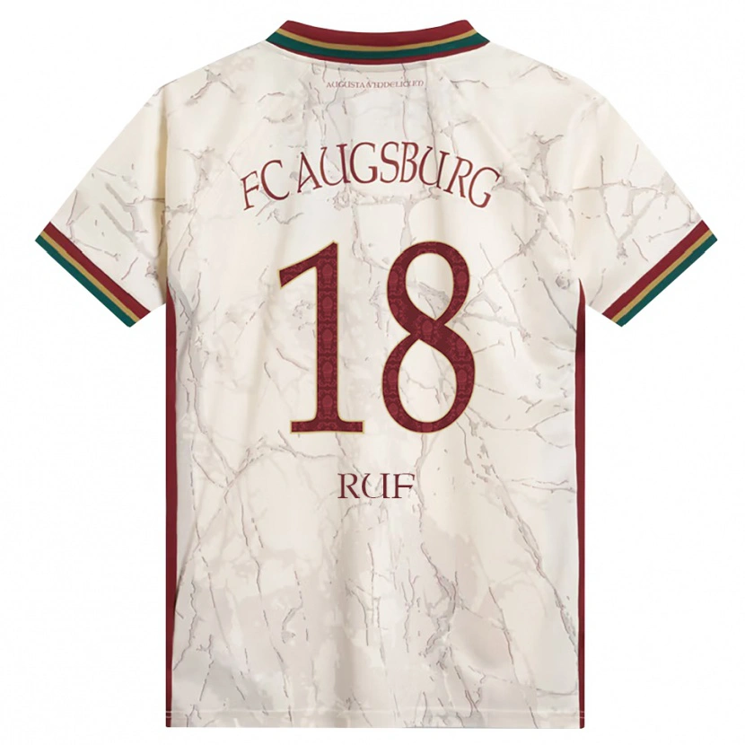 Danxen Homme Maillot Jonas Ruf #18 Vert Riz Blanc Bourgogne Tenues Domicile 2026/27 T-Shirt